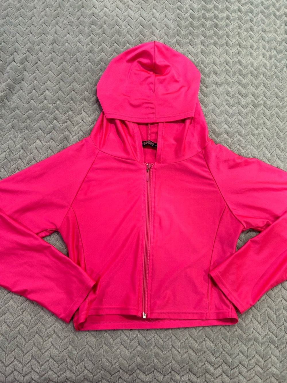 Women's Hot Pink Zip-Up Hoodie Jacket